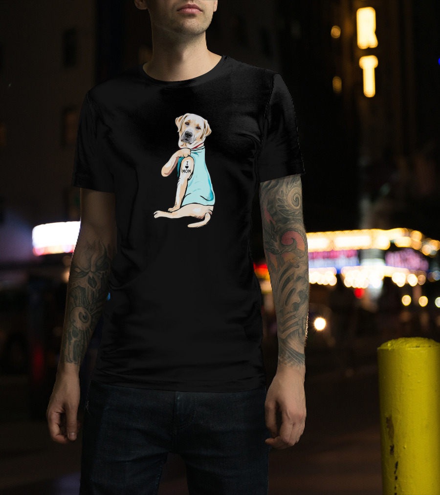 Labrador I Love Mom Tattoo T-Shirt