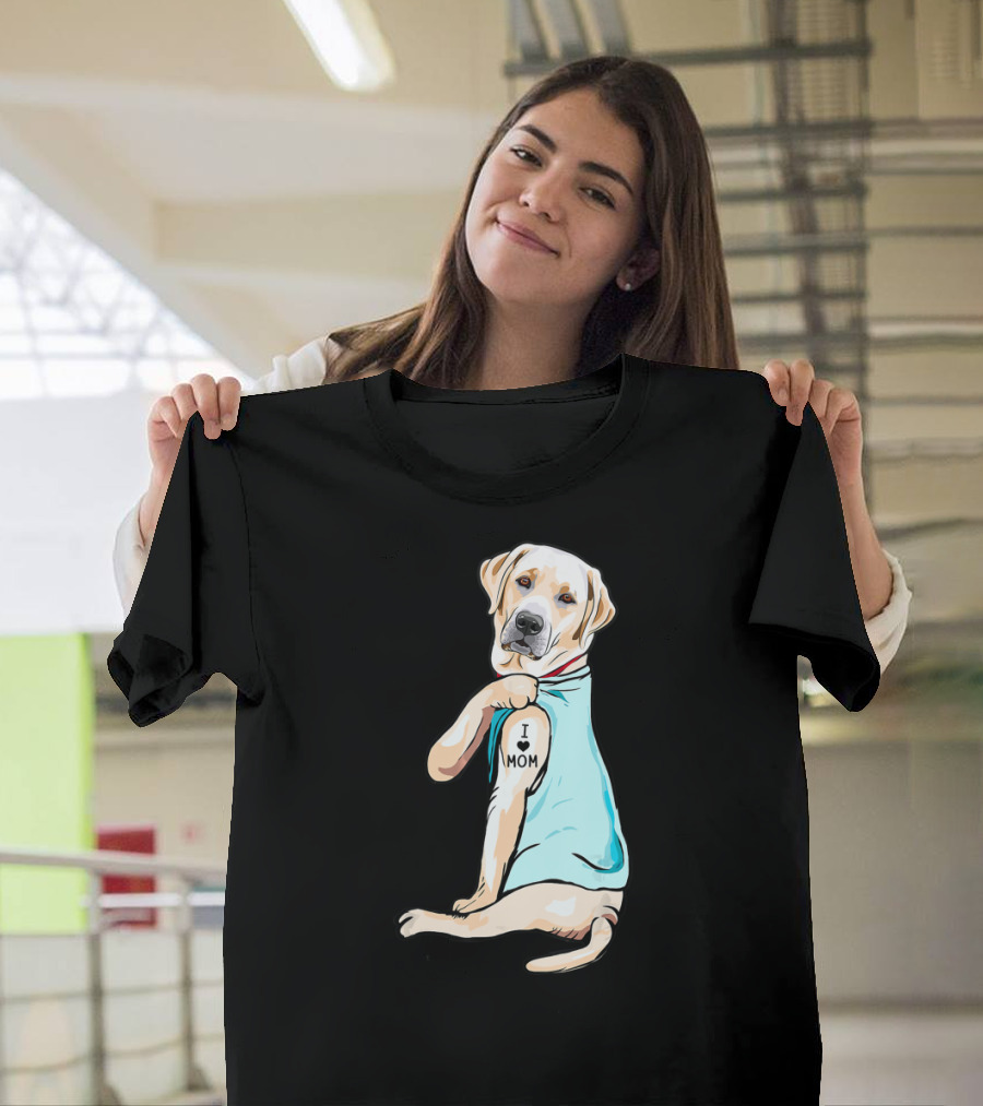 Labrador I Love Mom Tattoo T-Shirt