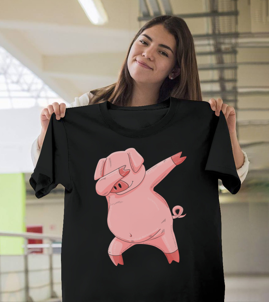 Dabbing Piglet Farmer Pig T-Shirt