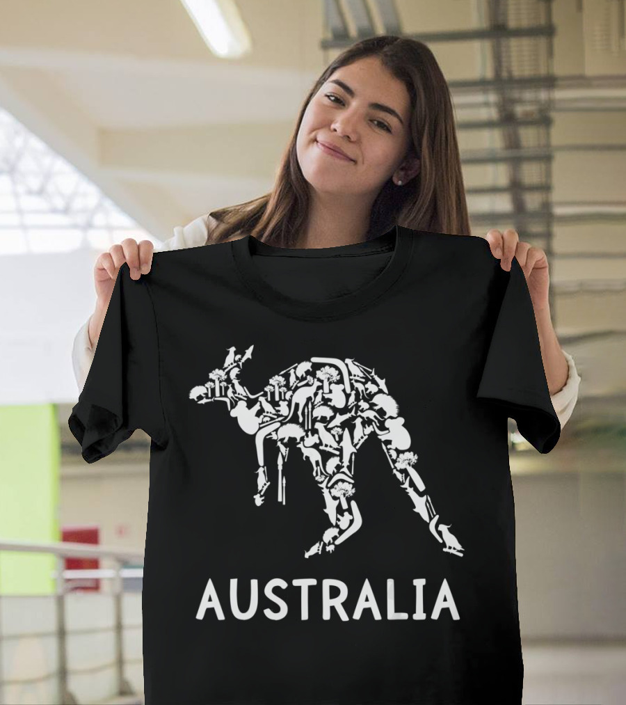 Australia Kangaroo Wildlife Indigenous T-Shirt