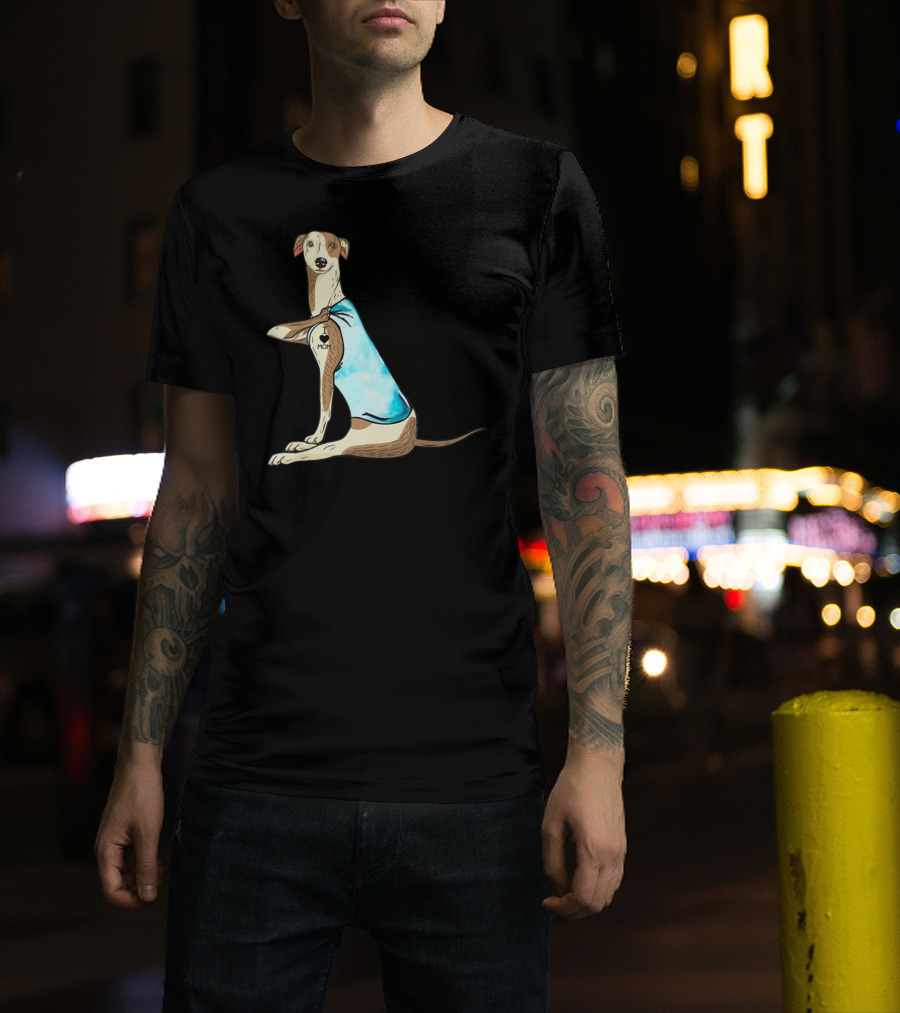 Whippet Dog I Love Mom Tattoo Iconic T-Shirt