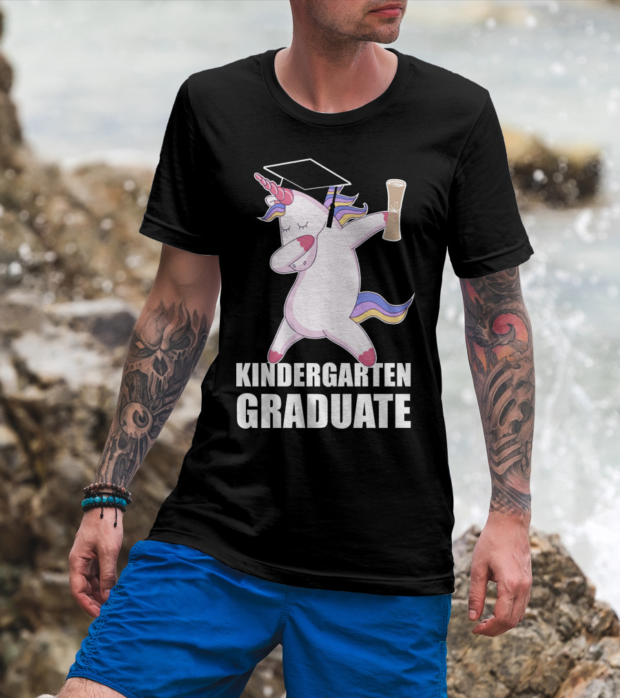 Kindergarten Graduate Unicorn Dab Graduation T-Shirt