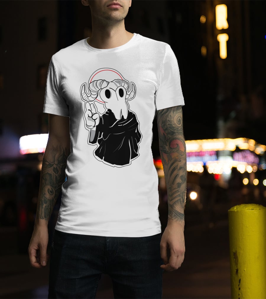 Kawaii Beezelbub Satan Evil Skull With Horns And Cloak T-Shirt