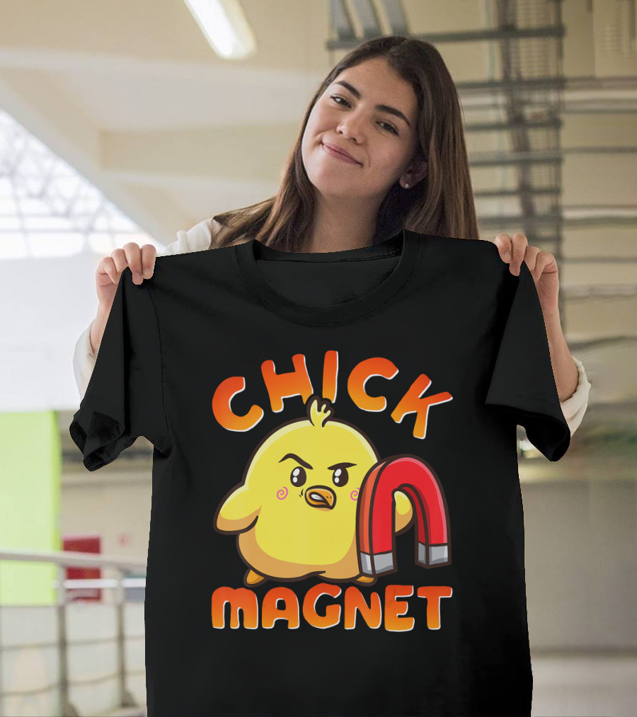 Chick Magnet Costume Magnetic Little Chicken With Red Magnet T-Shirt