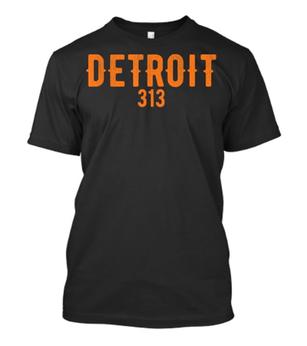 Detroit 313 Retro Motor City T-Shirt