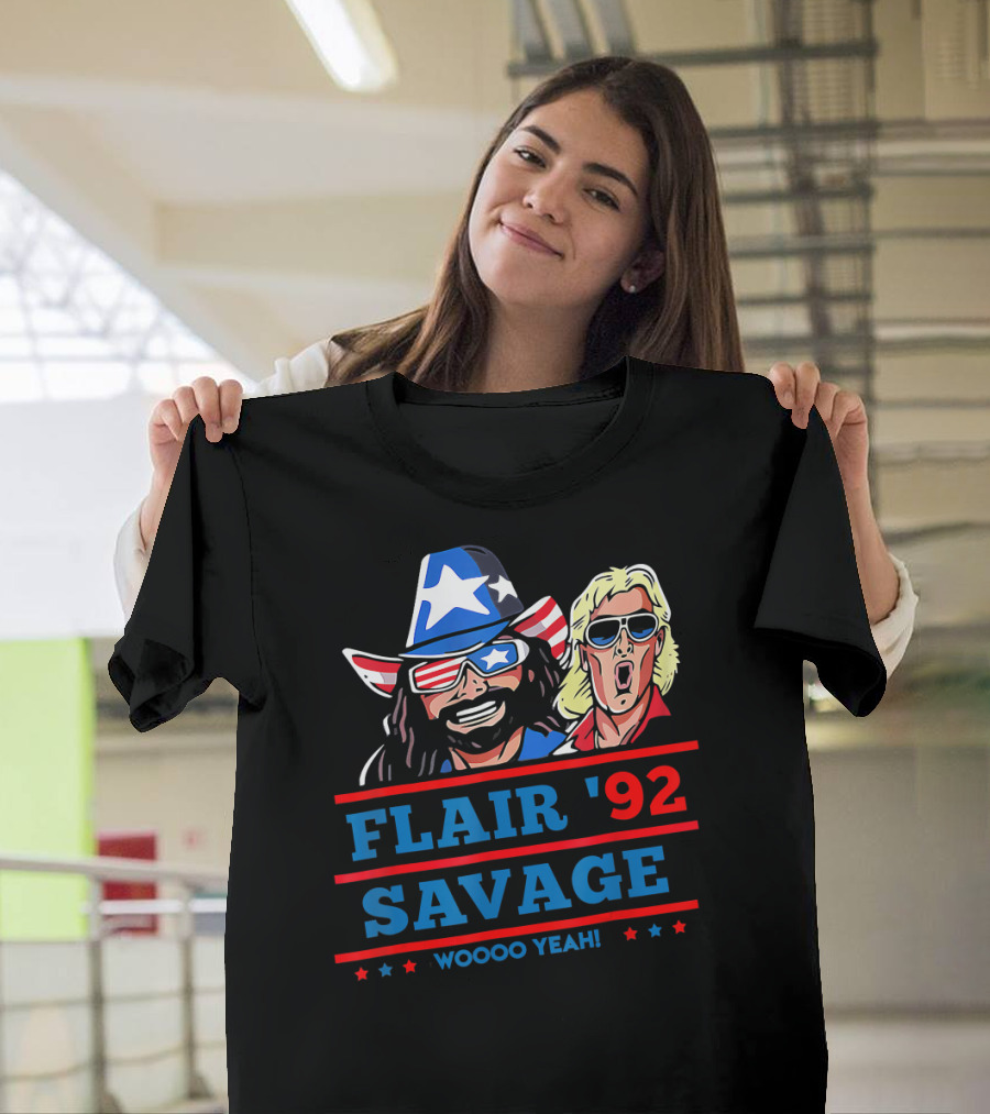 Flair '92 Savage Woooo Yeah Star-Spangled Duo T-Shirt