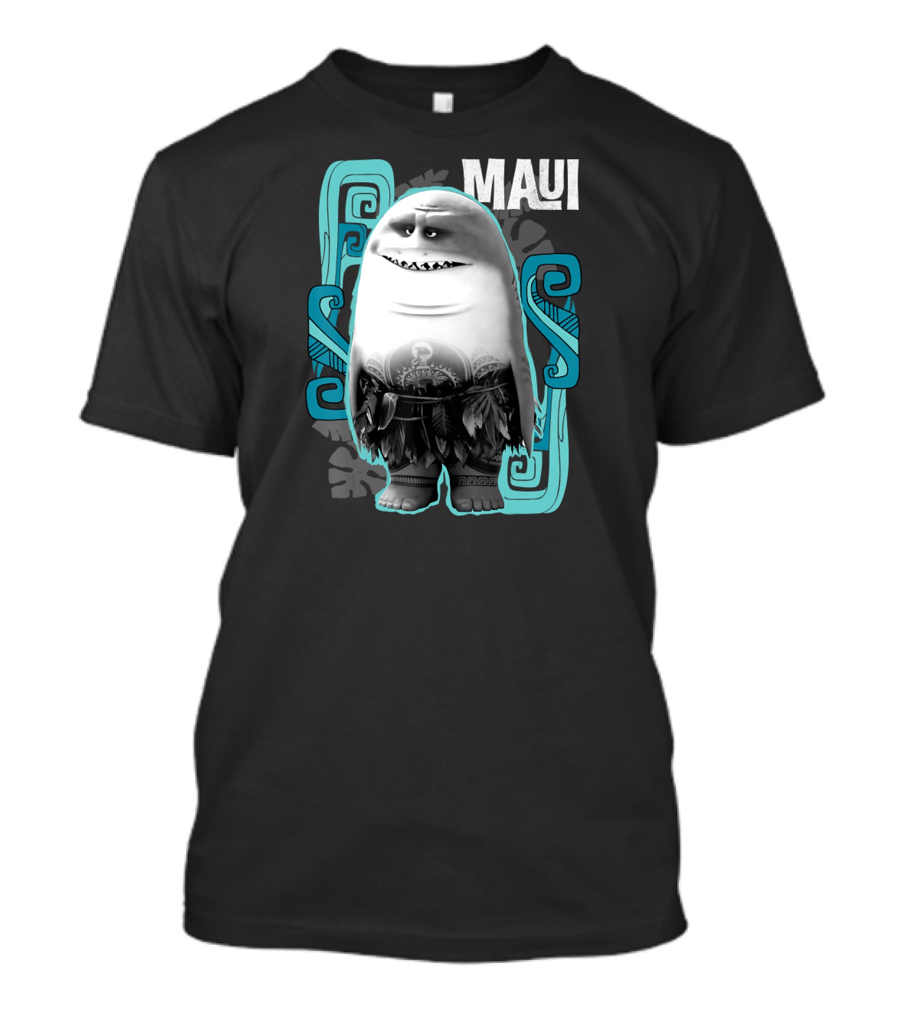 Maui Half Shark Disney Moana Character With Tribal T-Shirt