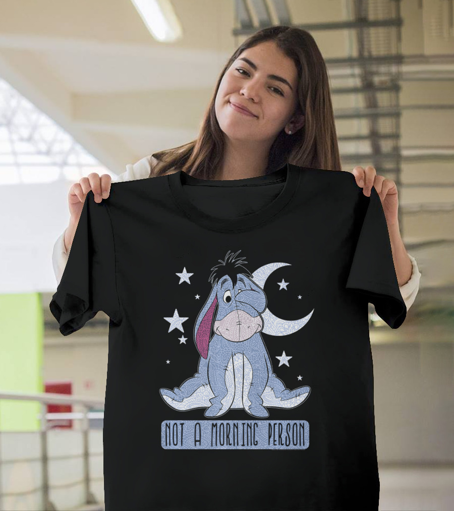 Disney Eeyore Not A Morning Person Winnie The Pooh Moon Stars T-Shirt