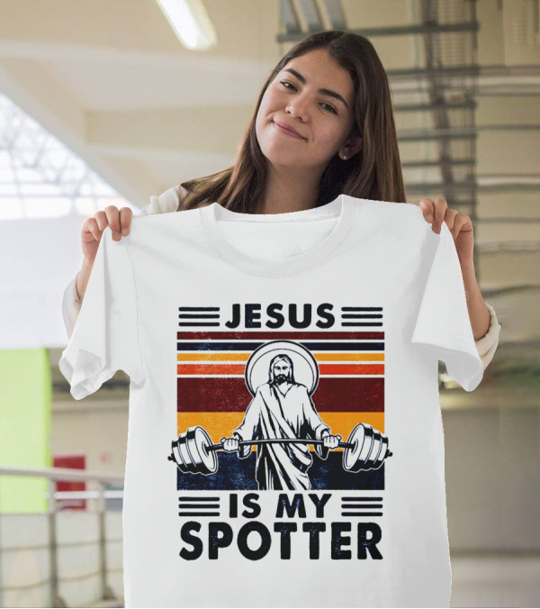 Jesus Is My Spotter Gym Christian T-Shirt