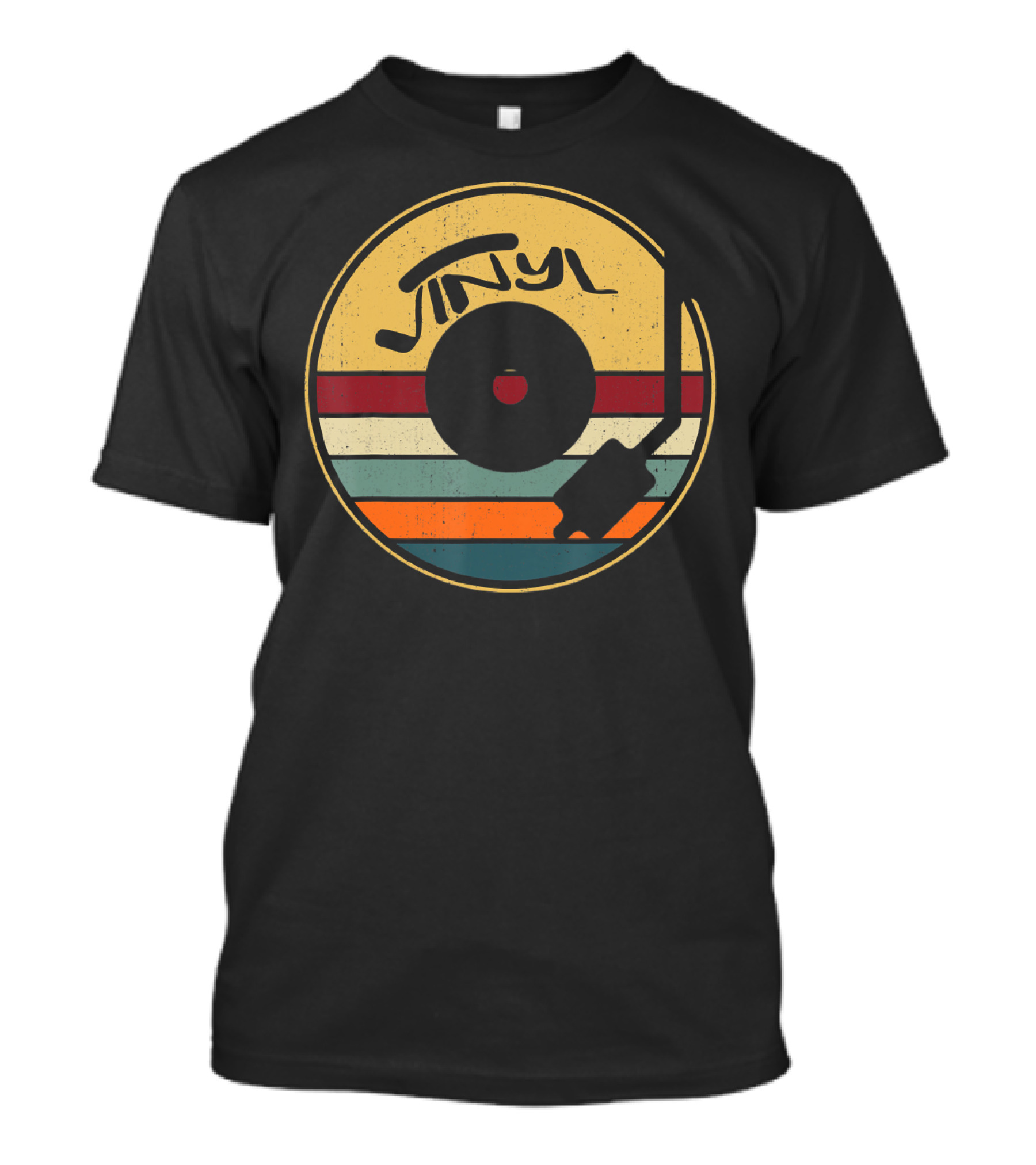 Vinyl Record Retro Stripes T-Shirt