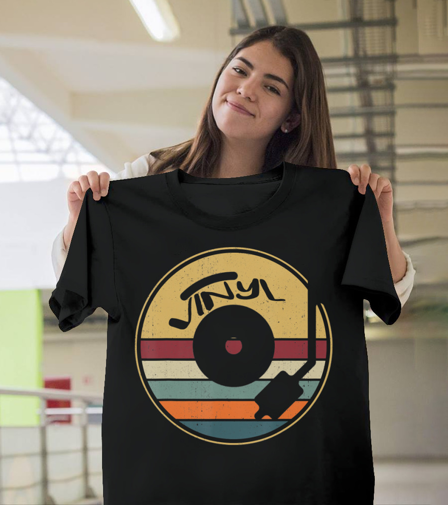 Vinyl Record Retro Stripes T-Shirt