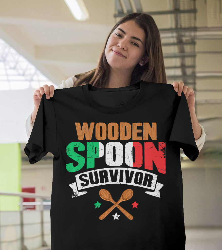 Wooden Spoon Survivor Italian Chef Kitchen Inspiration T-Shirt