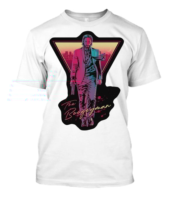 Keanu Reeves The Boogeyman Neon Cityscape T-Shirt