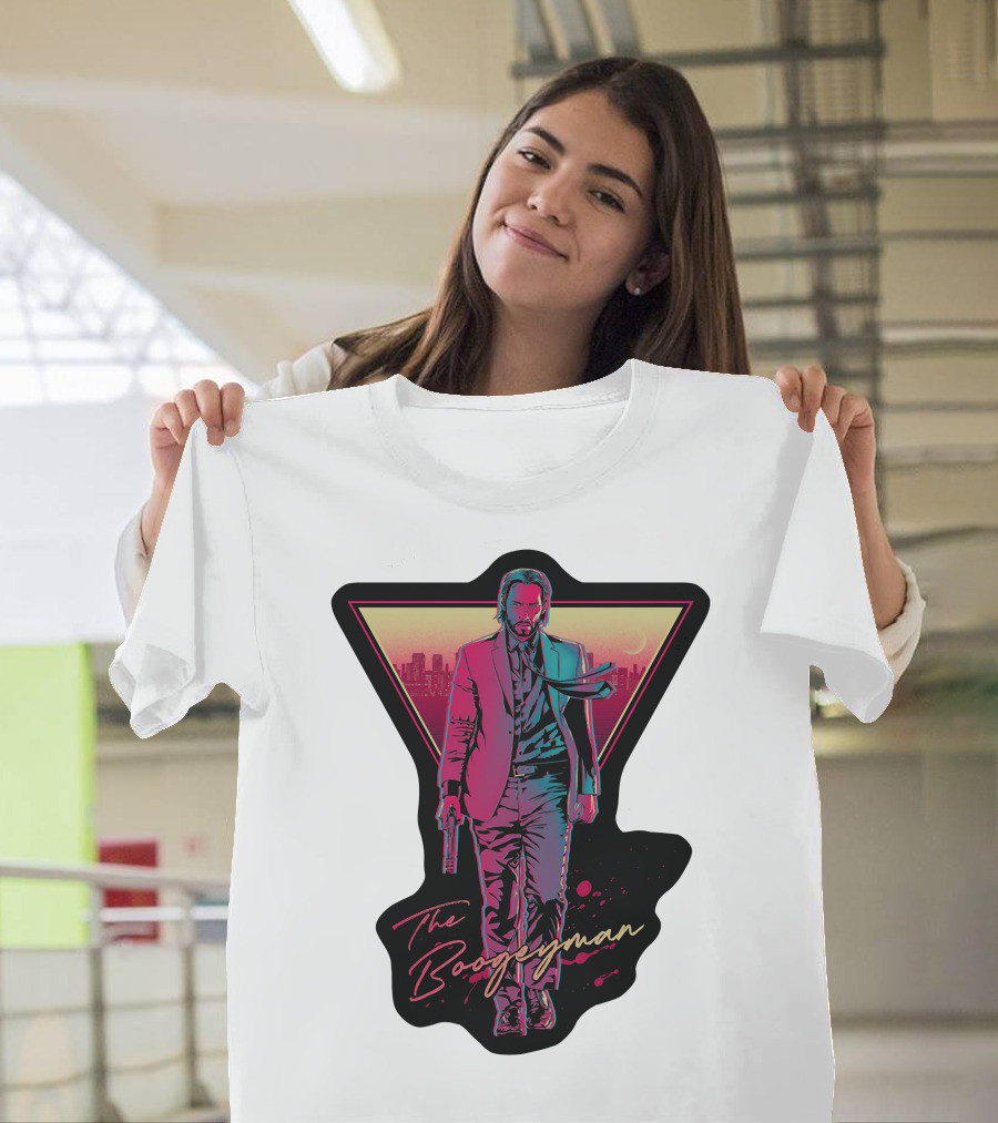 Keanu Reeves The Boogeyman Neon Cityscape T-Shirt