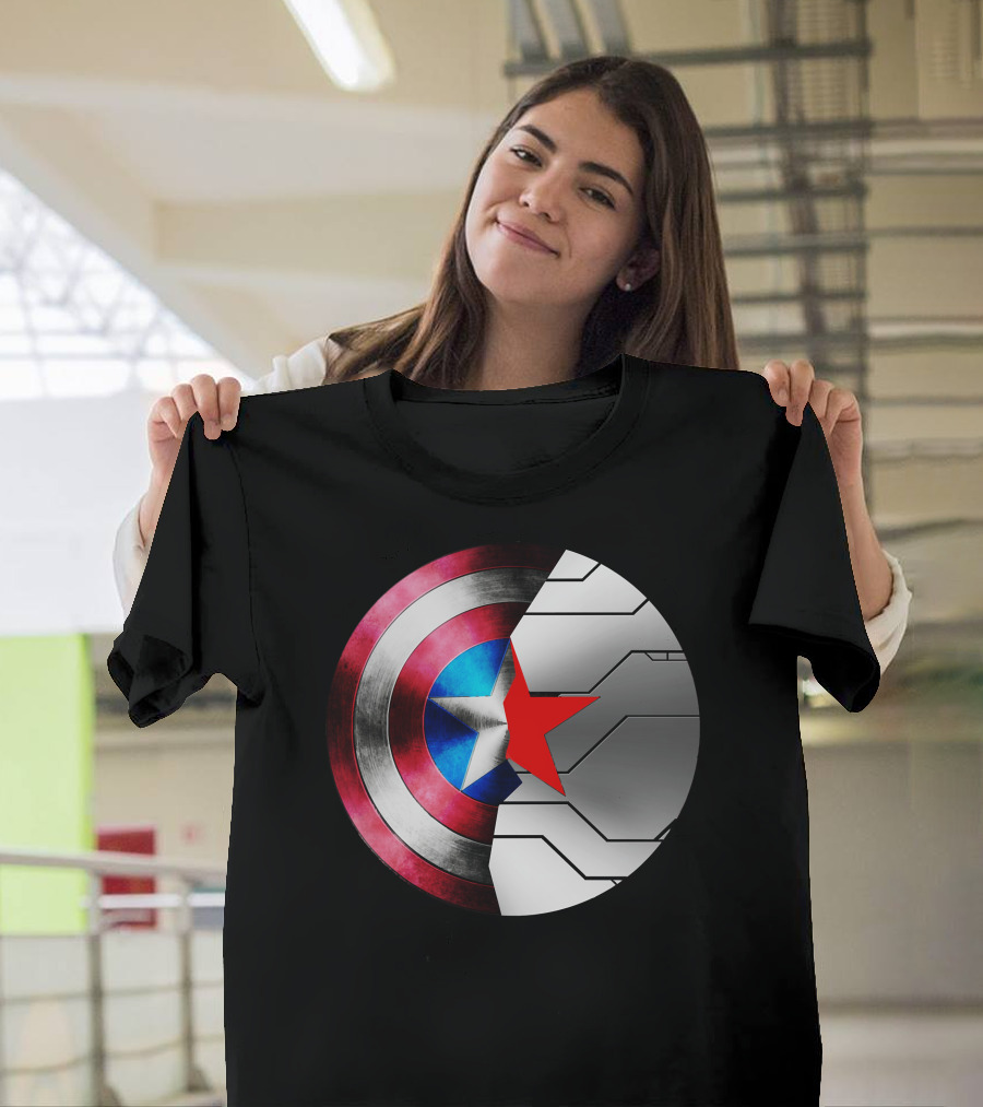 Captain America Winter Soldier Shield Buck Rogers Star T-Shirt