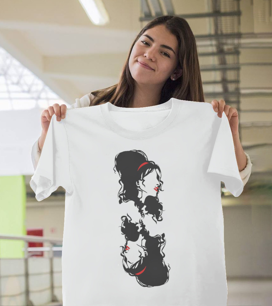 Ace Card Amy Winehouse Mirror Profile T-Shirt