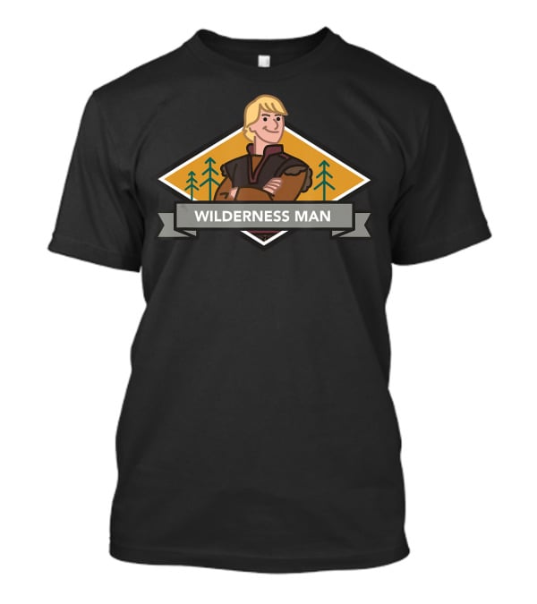 Disney Frozen 2 Kristoff Wilderness Man Forest Badge T-Shirt
