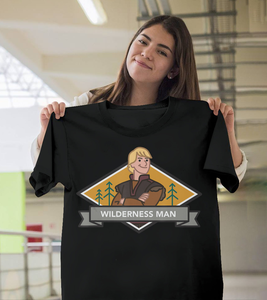 Disney Frozen 2 Kristoff Wilderness Man Forest Badge T-Shirt
