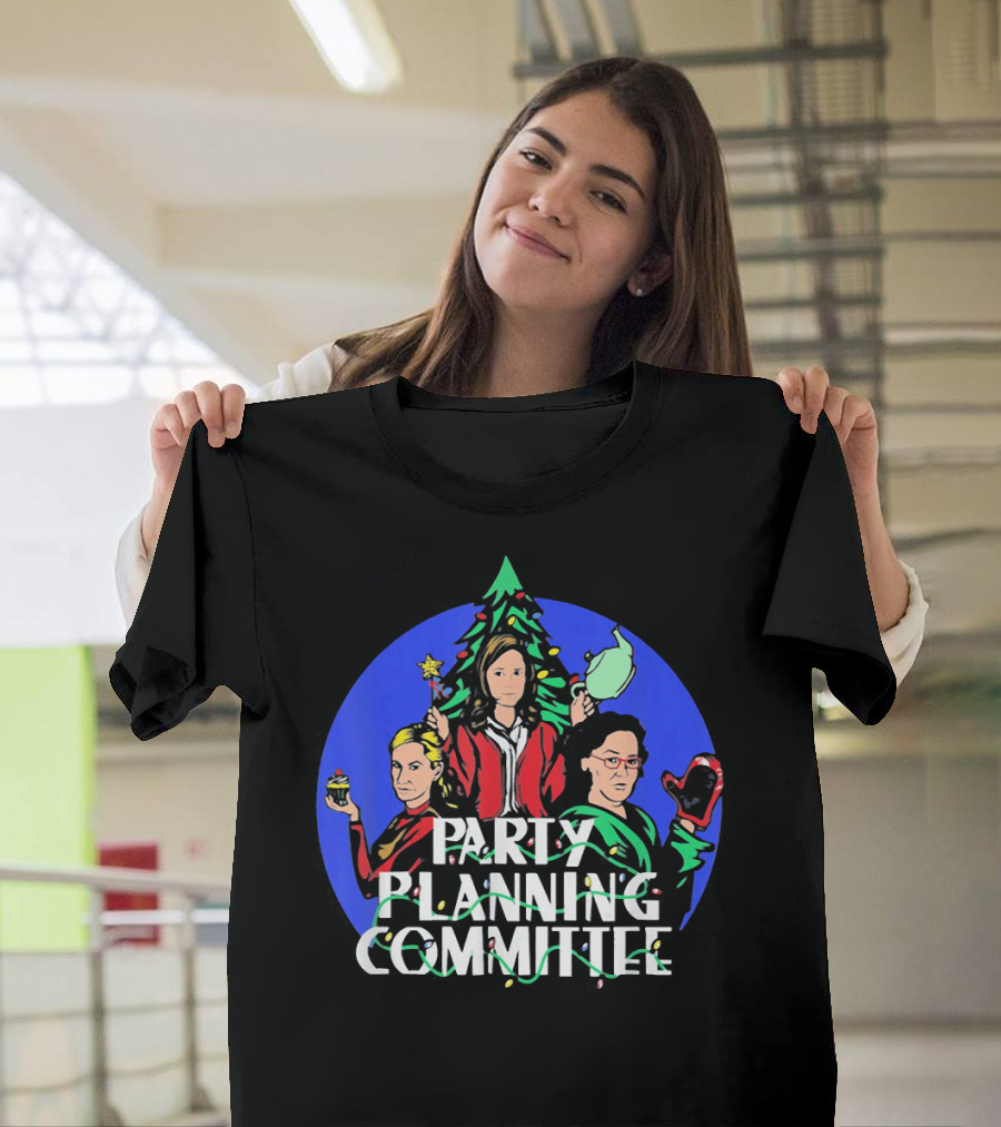 Party Planning Committee Merry Christmas Costume Characters T-Shirt
