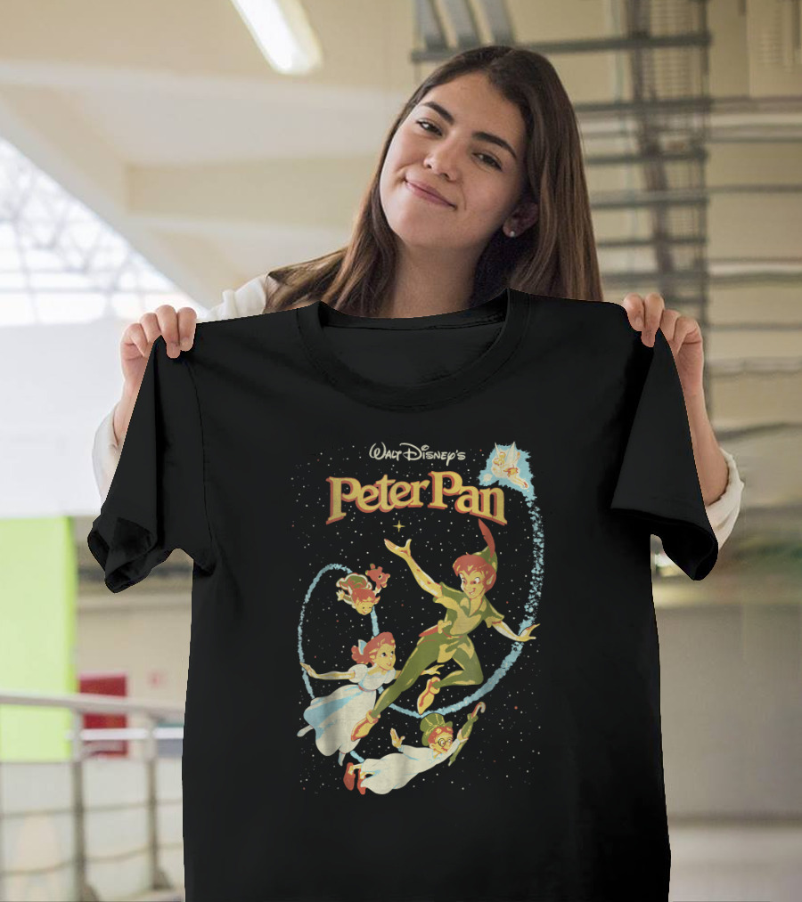 Walt Disney's Peter Pan With Tinker Bell And Darling Family Flight T-Shirt
