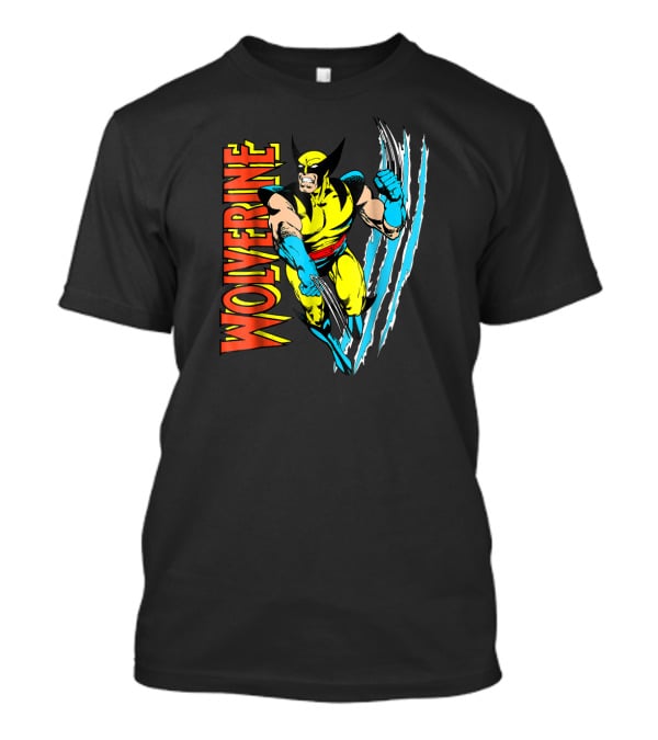 Wolverine X Men Vintage Claw Slice Marvel T-Shirt
