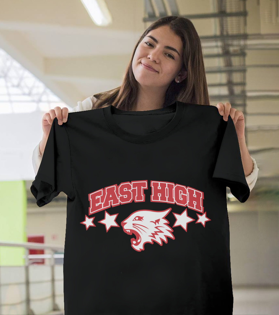 High School Musical East High Wildcats Logo and Stars T-Shirt