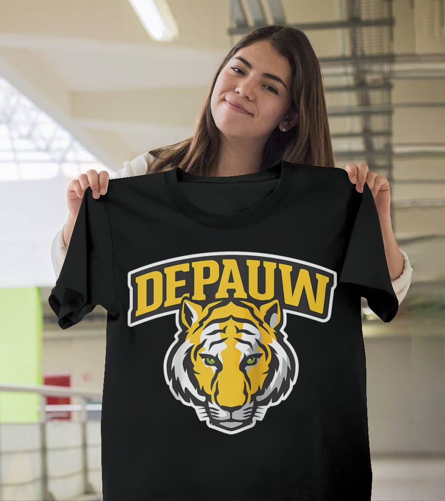DePauw University Tigers NCAA PPDEPA15 Raglan Baseball T-Shirt
