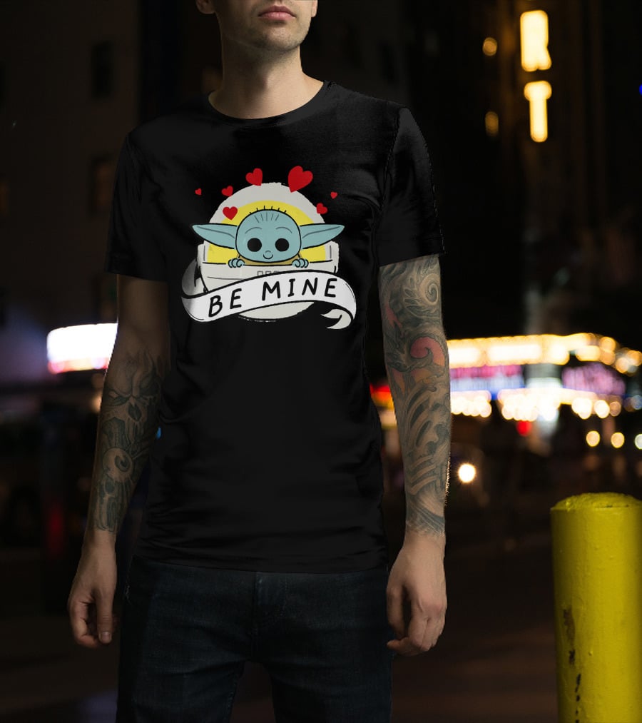 Star Wars The Mandalorian The Child Be Mine Hearts T-Shirt