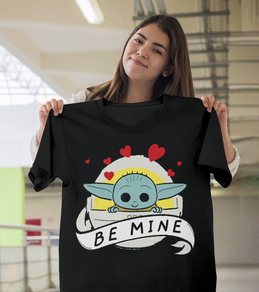 Star Wars The Mandalorian The Child Be Mine Hearts T-Shirt