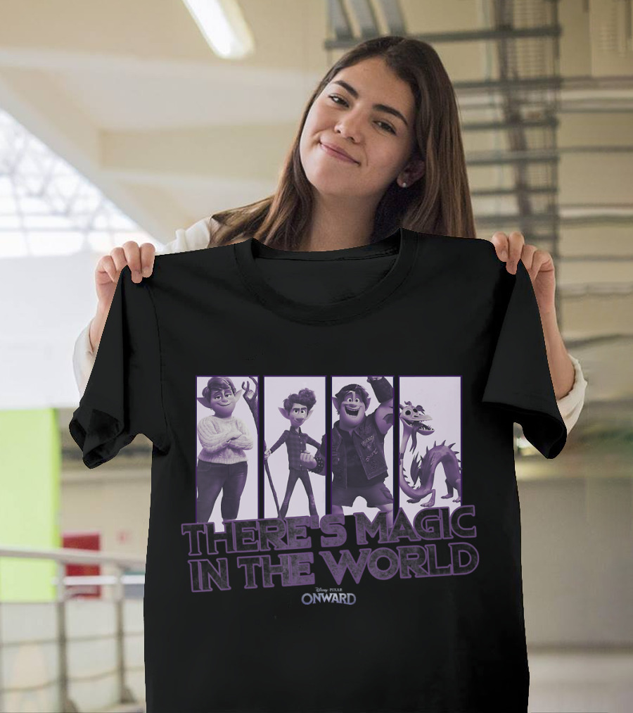 Disney Pixar Onward Characters There's Magic In The World T-Shirt