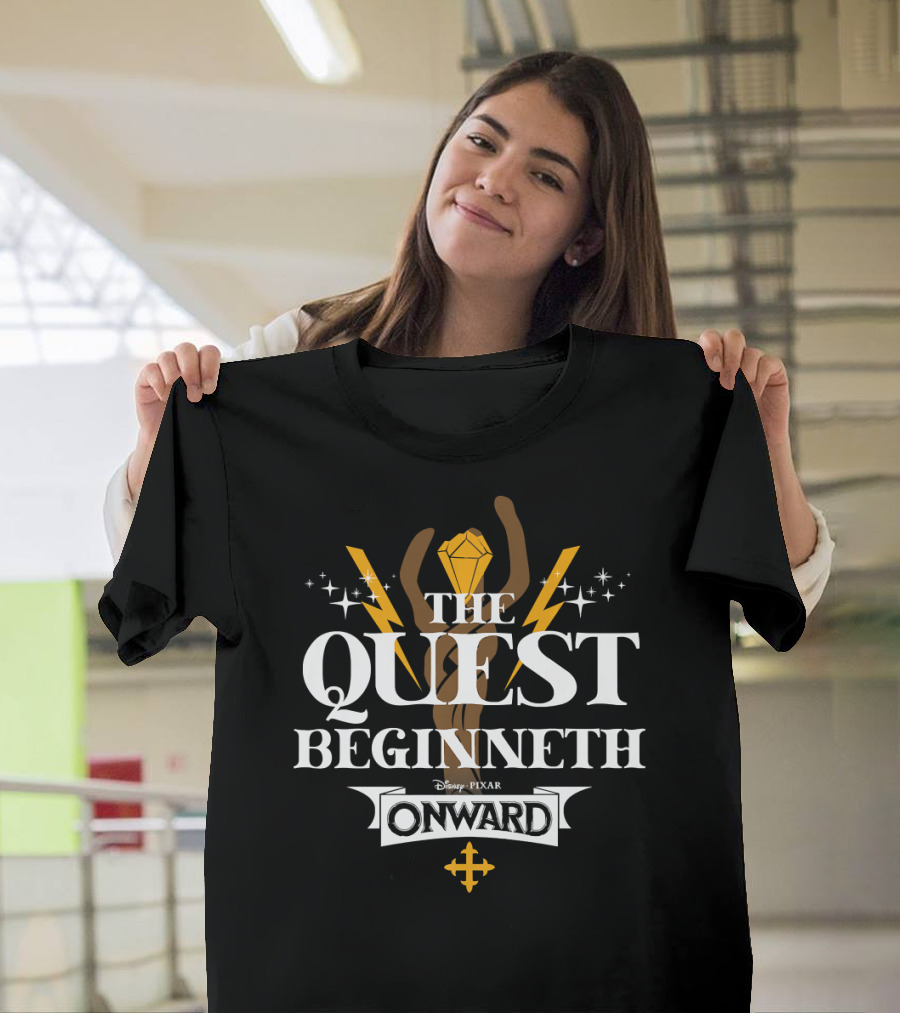 Disney Pixar Onward The Quest Beginneth Lightning Gem Adventure T-Shirt