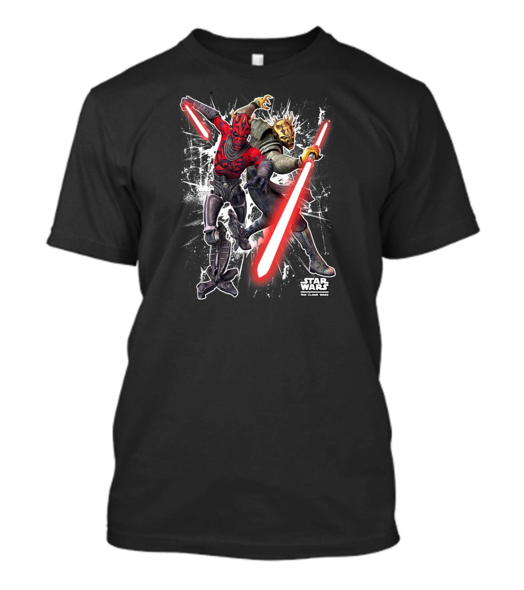 Star Wars The Clone Wars Darth Maul Savage Opress Lightsabers T-Shirt