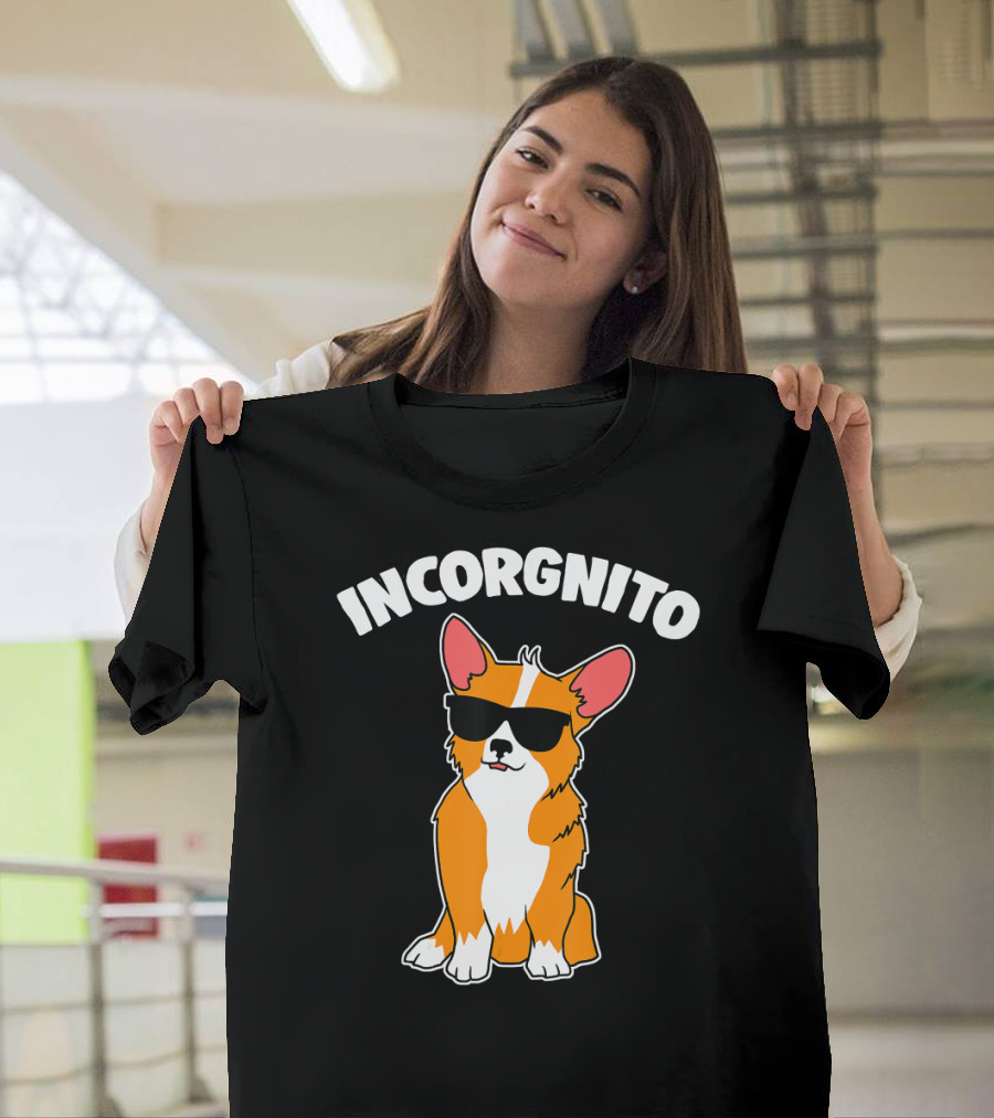 Incorgnito Funny Corgi Sunglasses Pup T-Shirt