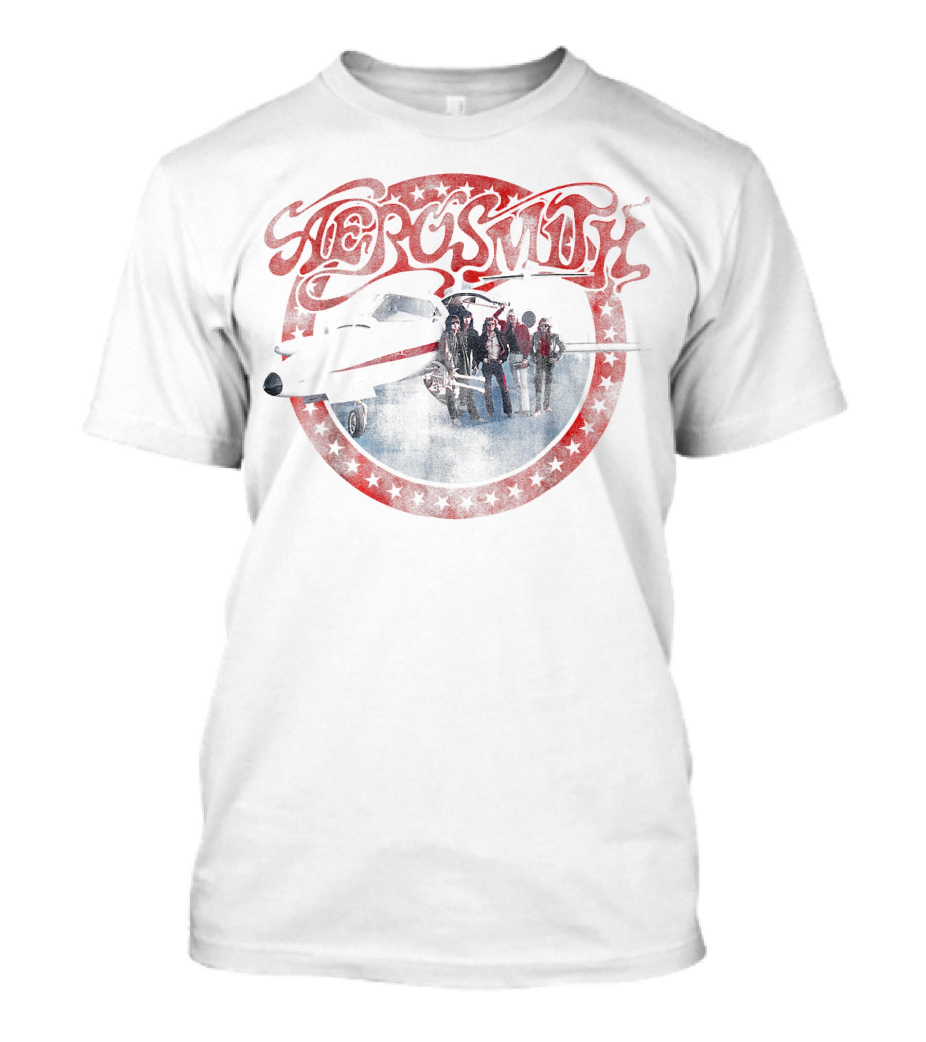Aerosmith AEROplane Retro Star Circle With Band And Jet T-Shirt