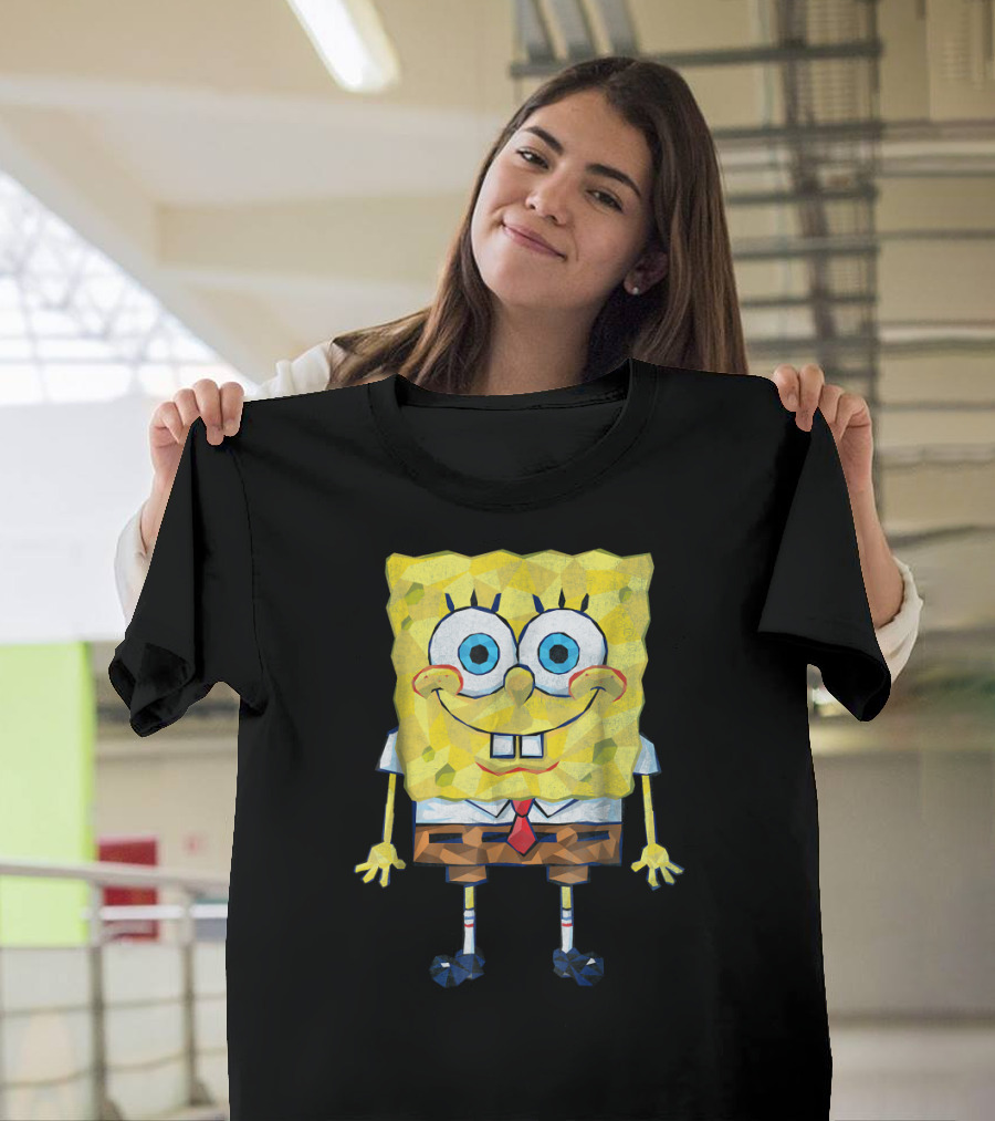 SpongeBob SquarePants Geometric Textured T-Shirt