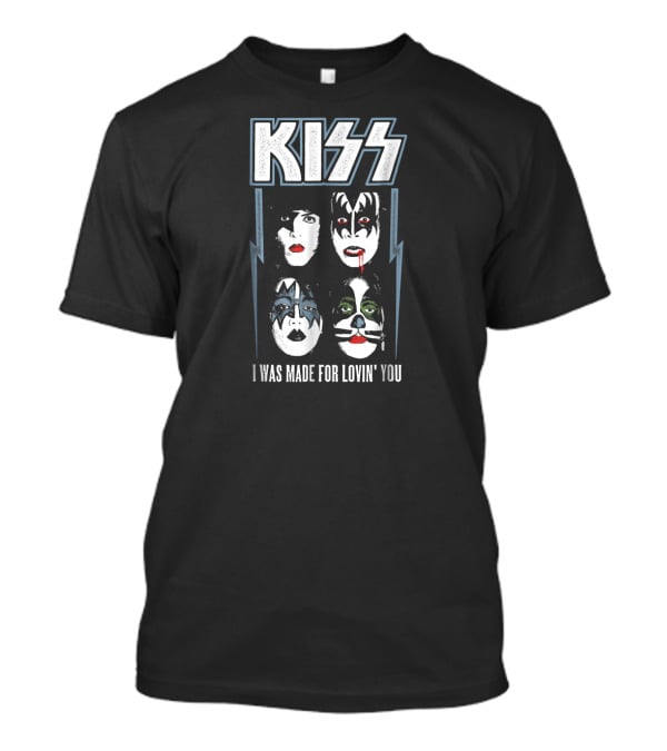 KISS I Was Made For Lovin' You Band Faces T-Shirt