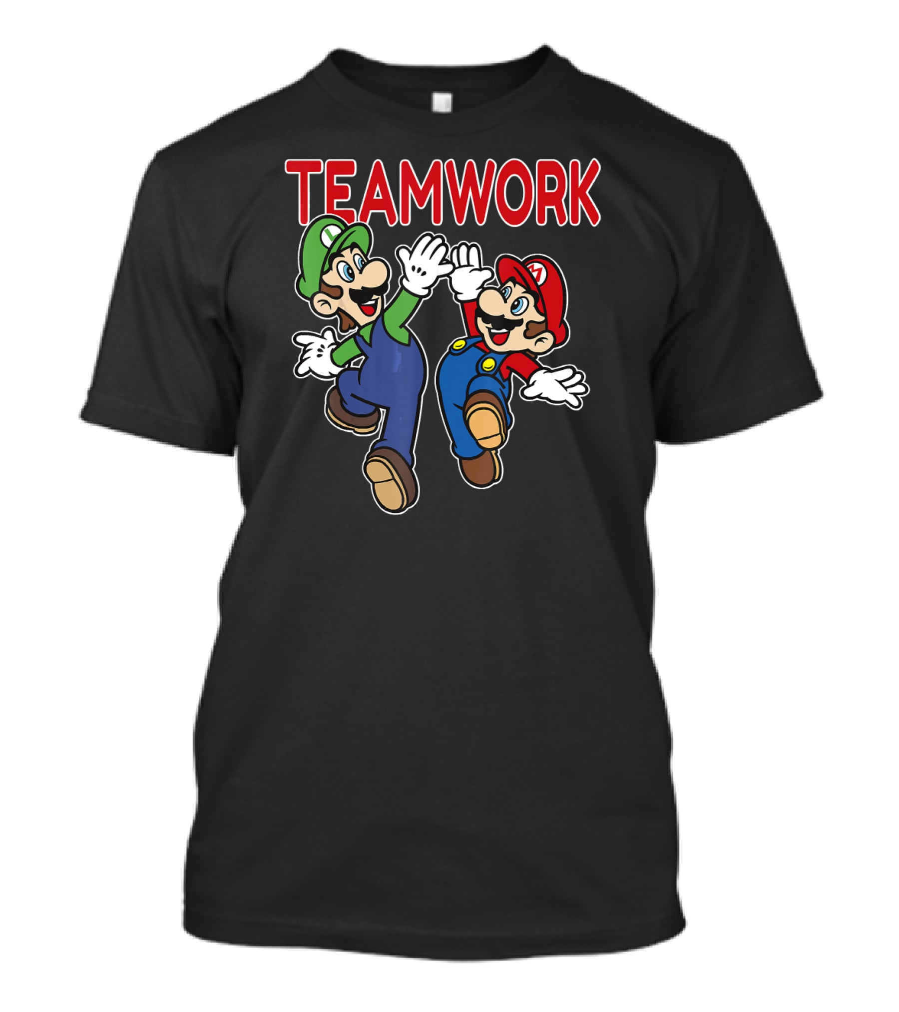 Super Mario Luigi Teamwork High Five T-Shirt