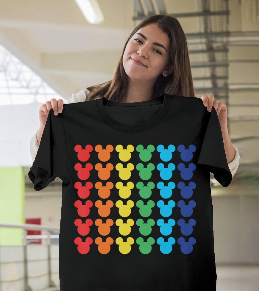 Disney Mickey Mouse Colorful Rainbow T-Shirt