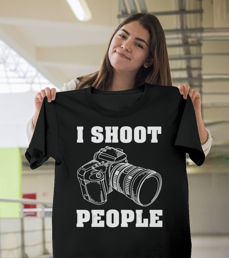 I Shoot People Camera I Love Photography T-Shirt