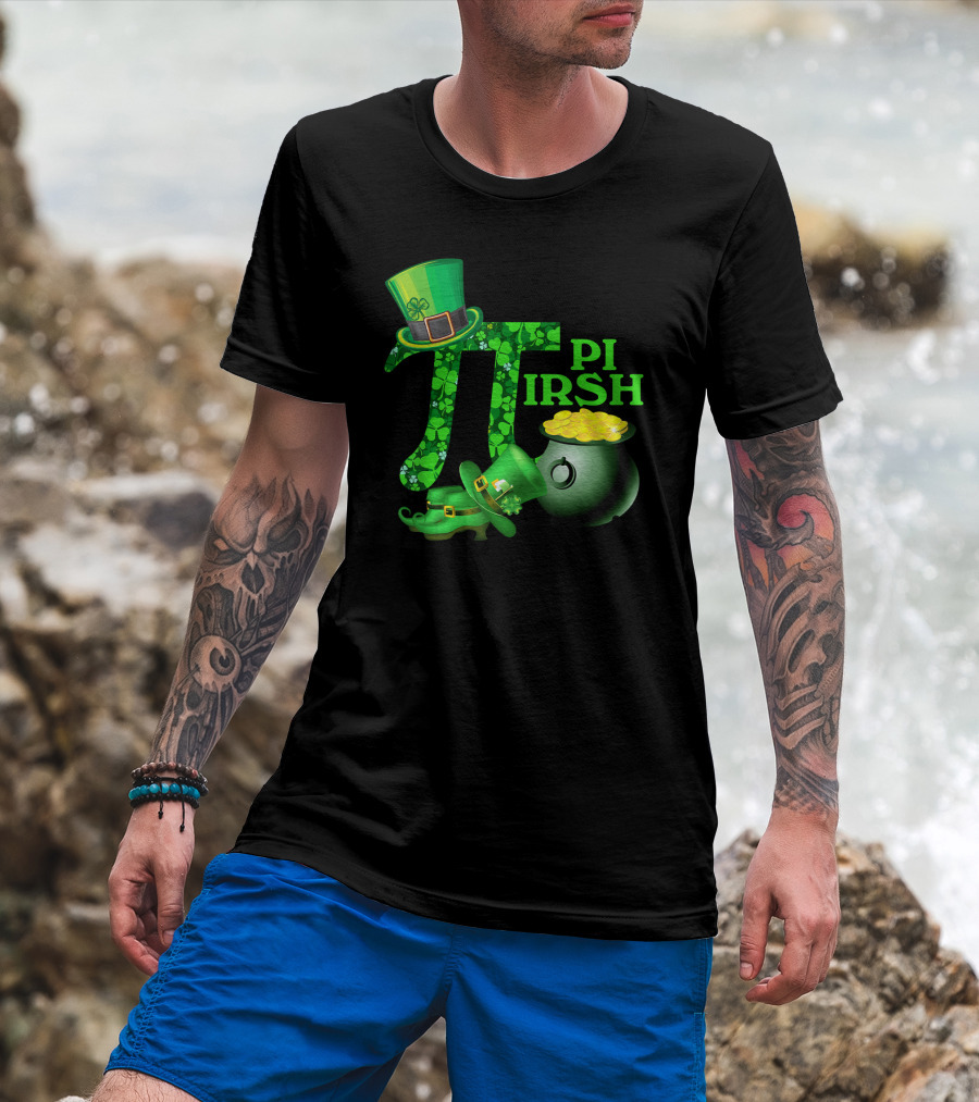 Shamrock Pi Irish Math Teacher St Patrick's Day T-Shirt