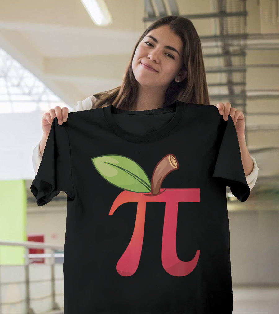Apple Pi Math Lovers Math Teachers Pi Day Enthusiasts T-Shirt