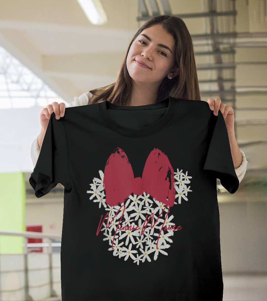 Disney Minnie Mouse Floral Bow Daisies T-Shirt
