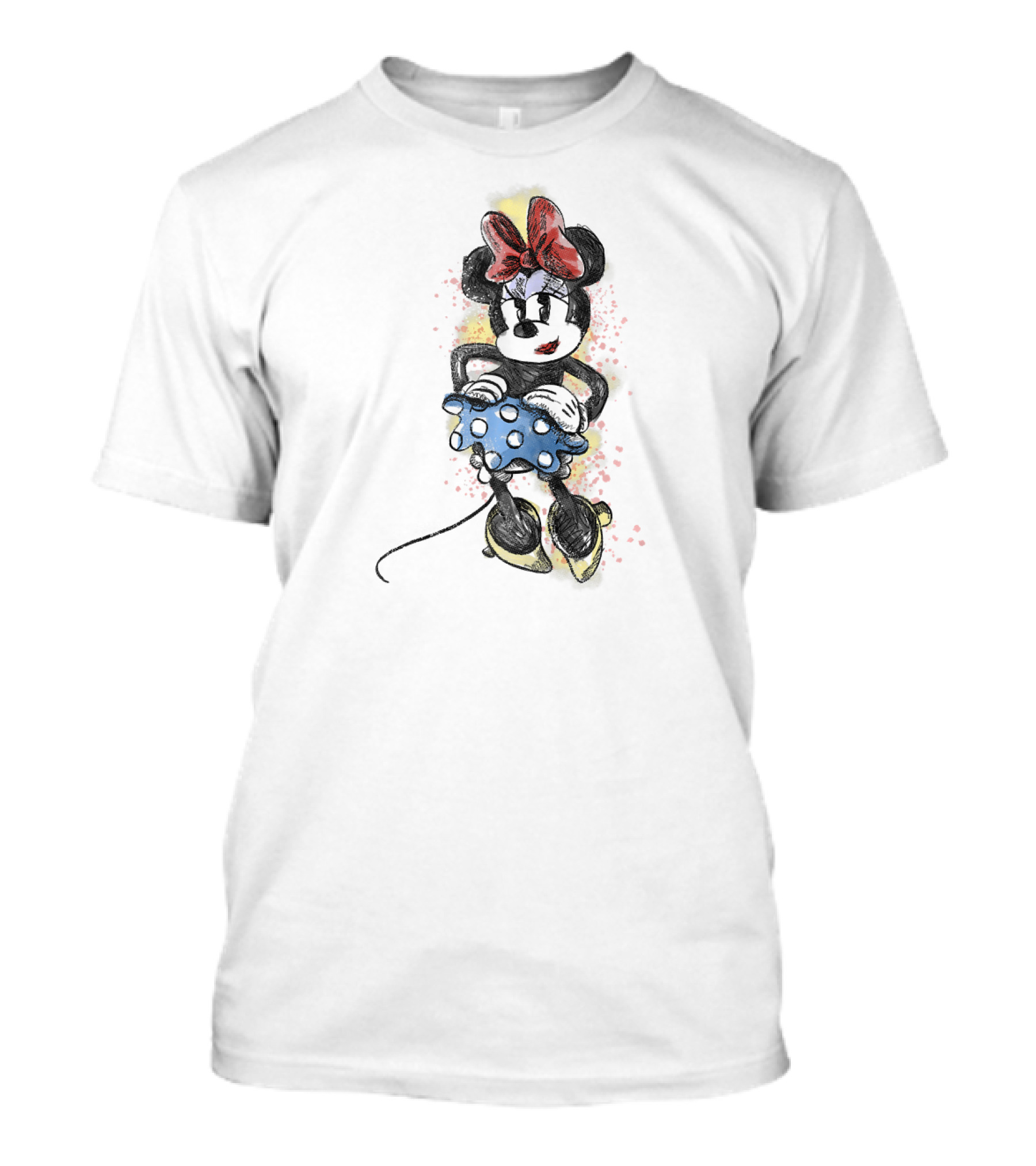 Disney Mickey And Friends Minnie Mouse Sketch Sparkle Dress T-Shirt