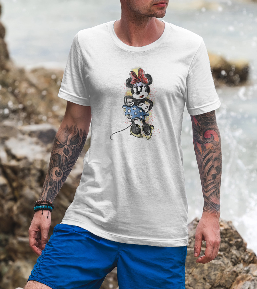 Disney Mickey And Friends Minnie Mouse Sketch Sparkle Dress T-Shirt