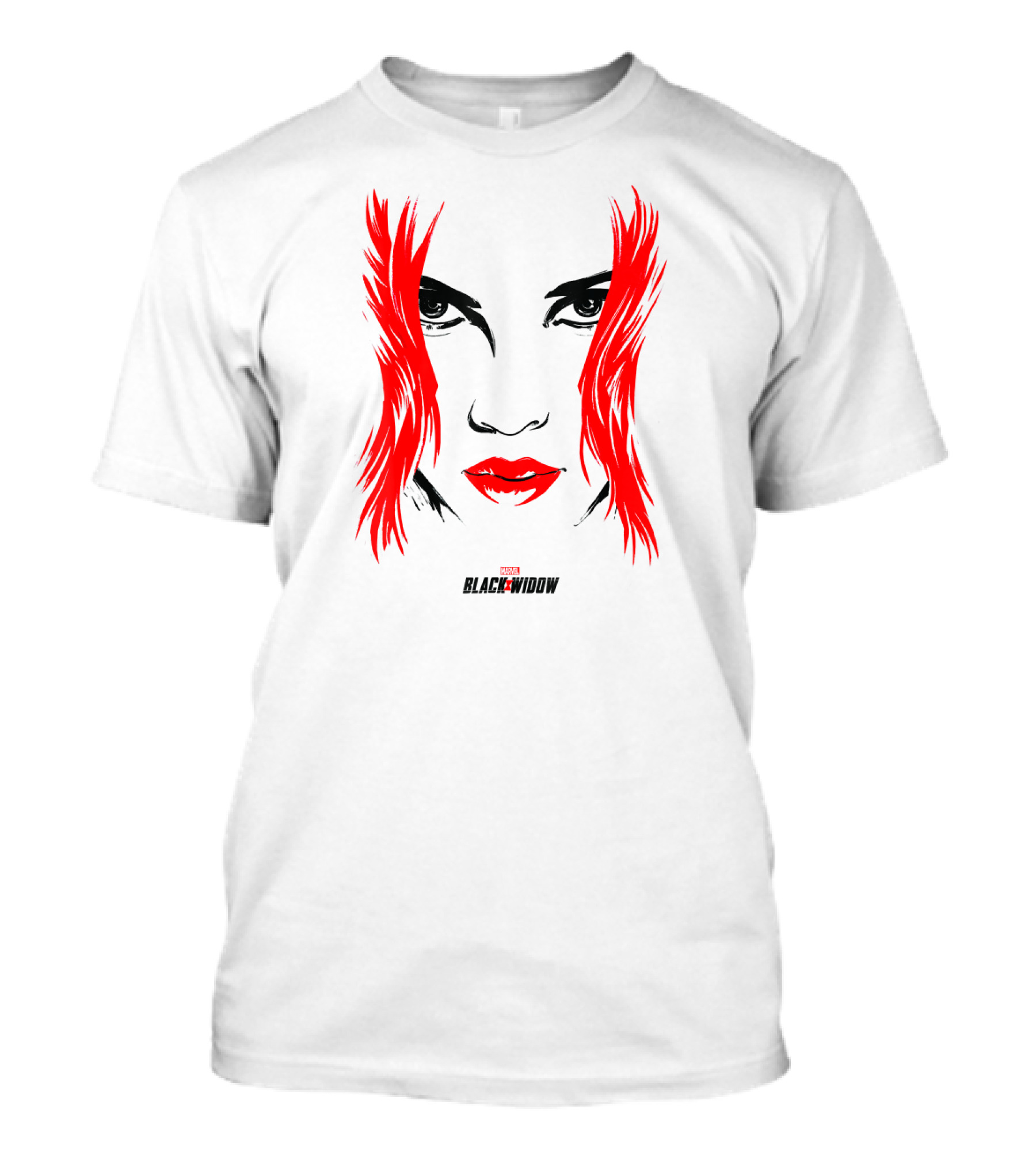 Marvel Black Widow Red Hair Face T-Shirt