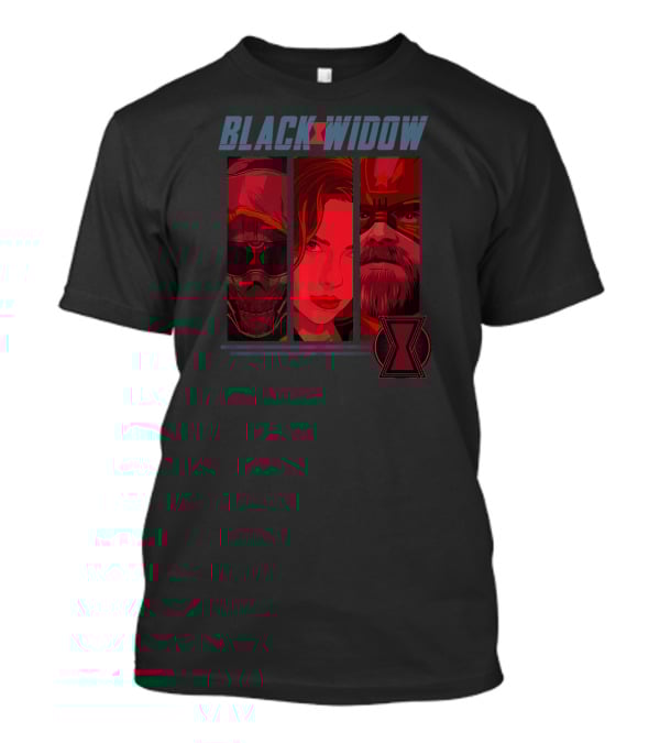Black Widow Panels Red Guardian Taskmaster Marvel T-Shirt