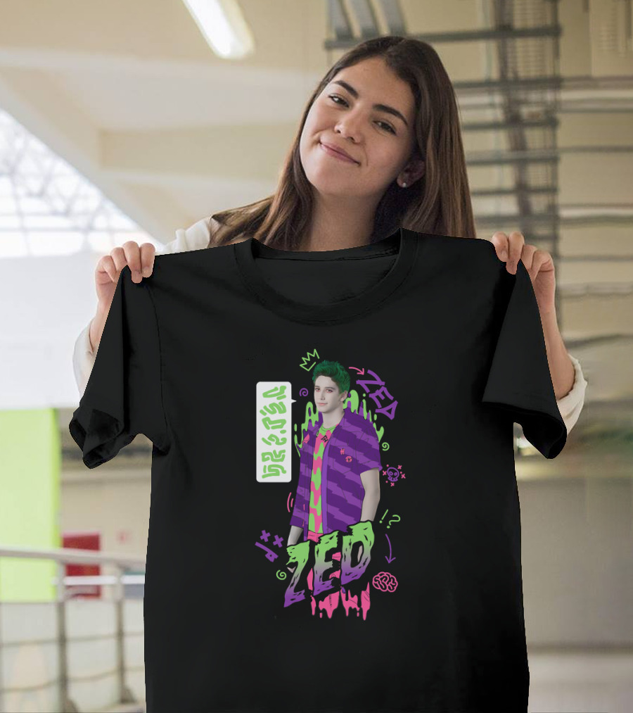 Zed Disney Zombies 2 Green Purple Zombie Style Icons T-Shirt
