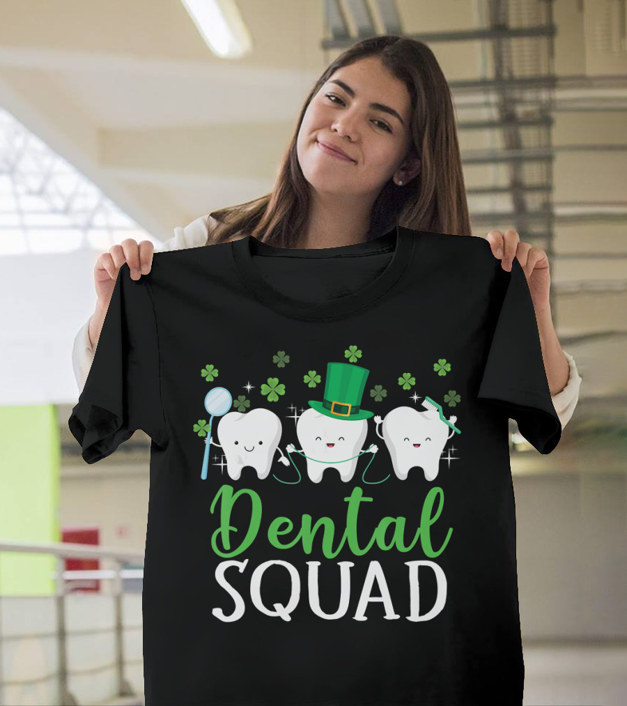Dental Squad Tooth St. Patrick's Day Lucky Charm T-Shirt