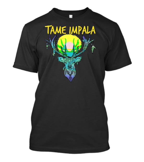 Tame Impala Deer Antlers Sunburst Psychedelic T-Shirt