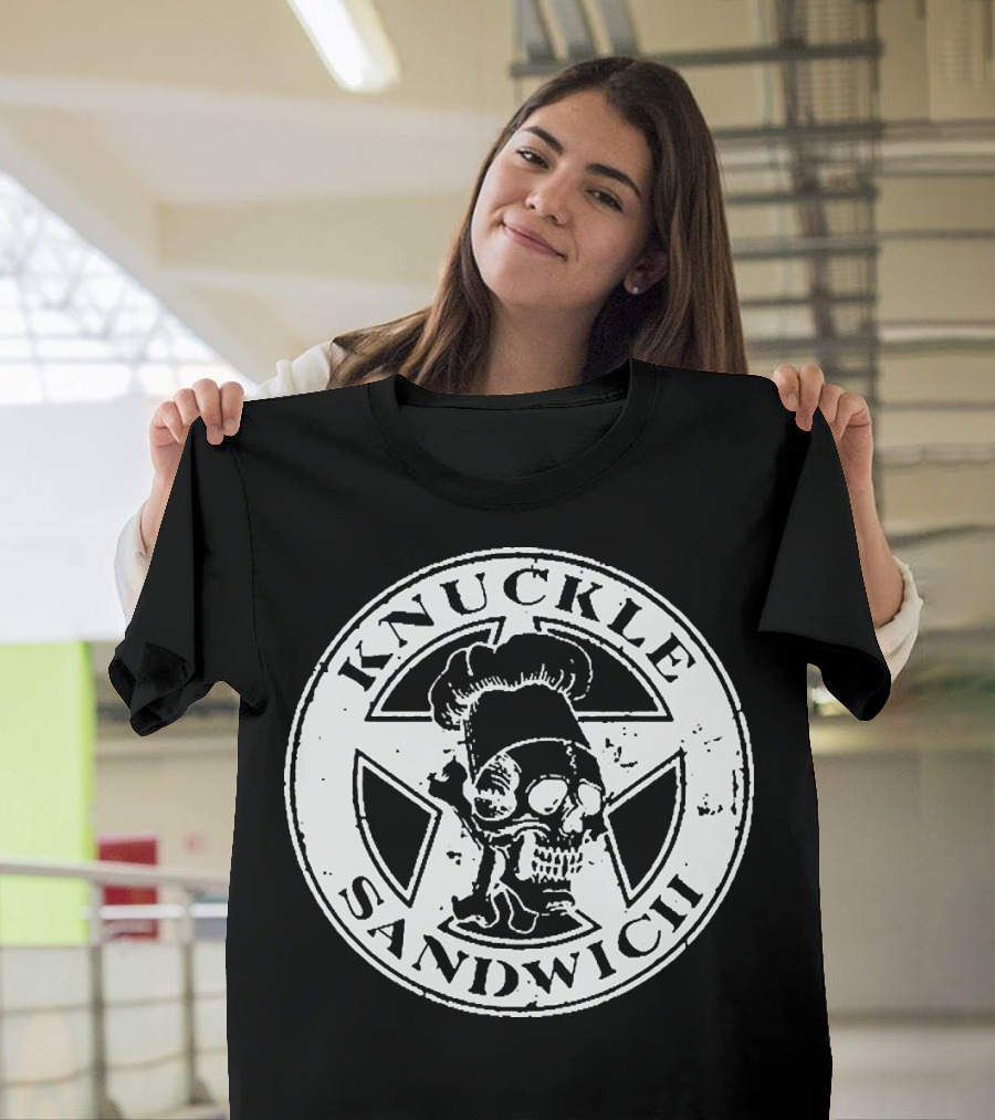 Knuckle Sandwich Skull Chef Emblem T-Shirt